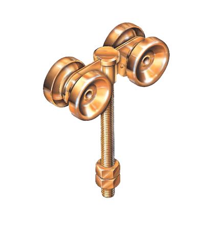 Steel Overhead Sliding Gate Carriage, 4 Wheel - Type B, up to 200kg