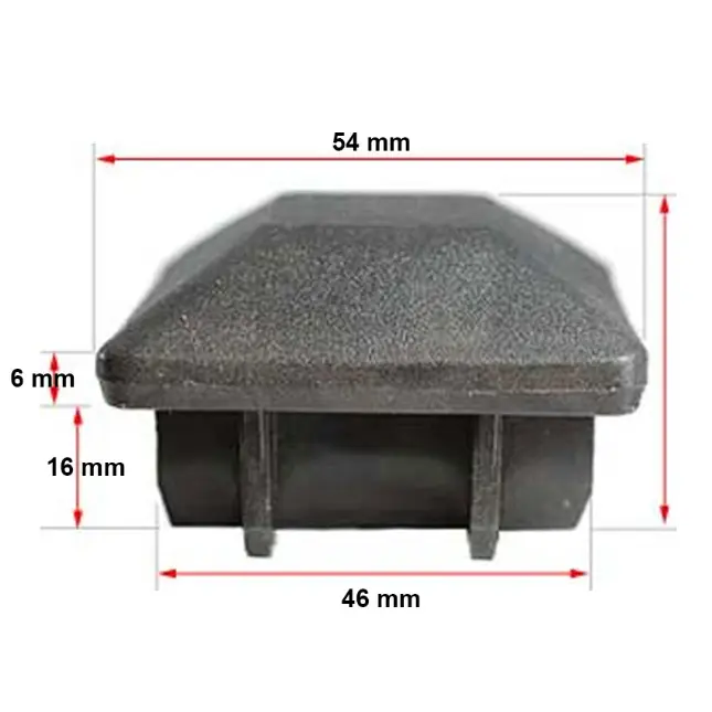 Plastic Dome square caps 50x50mm