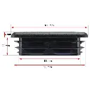 Plastic Square Post End Cap for Tube 100x100mm (1-4mm Wall thickness) Black