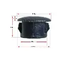 Black Plastic Insert Hole Plug/End Caps for 13mm Round Tube