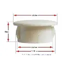 Plastic insert hole plug/End cap for hole size 13mm White