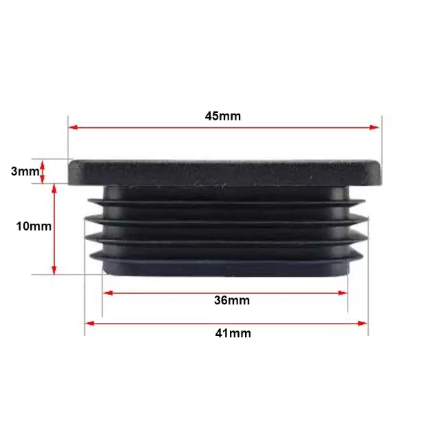 [CPPS345] Plastic square caps 45x45mm (1-3mm wall thickness)