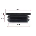 Plastic square caps 45x45mm (1-3mm wall thickness)