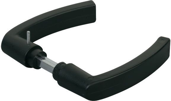[GH022] Locinox Insert Mortice Lock Handle - 3006P - Plastic in Matt Black - Pair