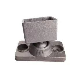 [BKRB482] Aluminium Fence Rail Bracket, 33x43mm / 38x48mm Tube, Double Lug, 2 Hole - Adjustable