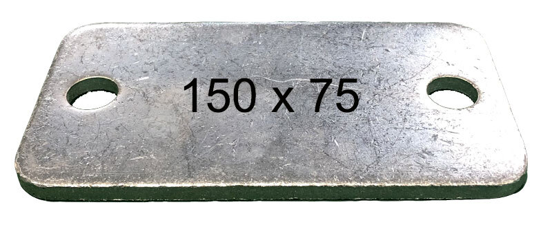 [SE780] Rectangular Steel Base Plate, 150x75x5mm, 2 Holes