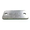 Rectangular Steel Base Plate, 160x80x5mm, 2 Holes