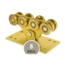 Cantilever Gate Carriage Wheel (1200kg / 15 Metre) - Large, 8 Wheel, Residential