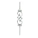 S Scroll 1000x180x12x6mm  Scarlet Scroll - Zinc Plated