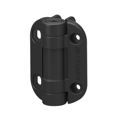 [HN721] Safetech TopKlik Adjustable Self Closing Hinges - 45kg, Black, Two Legs, Safety Cap Included - Pair