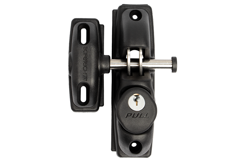 Safetech SLV-ViperX2 Gravity Gate Latch- Black, Double Sided, Keyed Alike