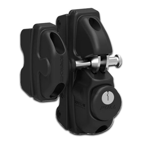 [FK421] Safetech SLV-Viper X1 Gravity Gate Latch- Black, Single Sided, Keyed Alike