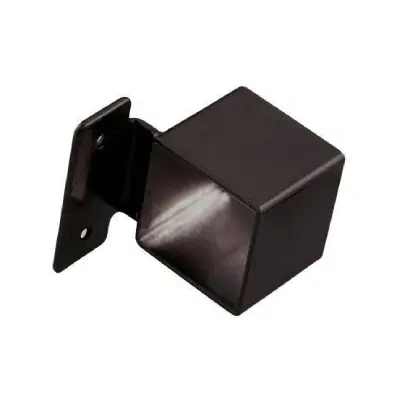 [BKRB602] Steel Fence Rail Bracket, 40x40mm Tube, Mounting Lug, 2 Hole - Black