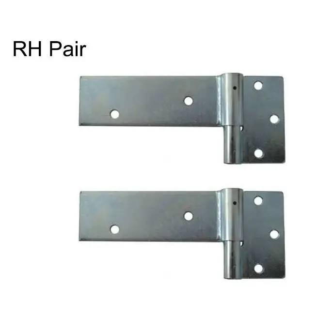 [HN604] Zinc Plated Strap Hinges For Timber Gates - 14mm Pin, 145x50mm, RH, Silver - Pair