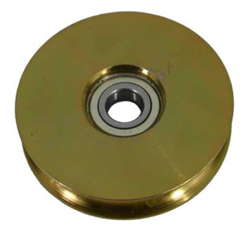 [WH406] Zinc Plated Sliding Gate Wheel - 120mm U Groove Bracketless - Double Bearing