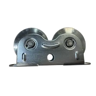 [WH350] Zinc Plated Sliding Gate Wheel - 60mm U Groove External - Double Bearing, Dual-Wheel