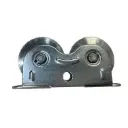 Zinc Plated Sliding Gate Wheel - 60mm U Groove External - Double Bearing, Dual-Wheel