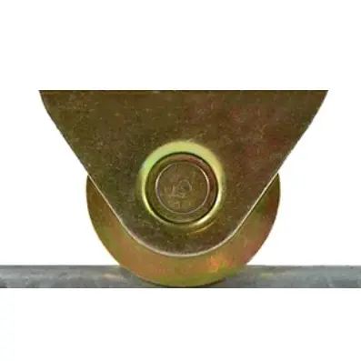 [WH369] Zinc Plated Sliding Gate Wheel - 60mm U Groove External - Double Bearing
