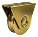 Zinc Plated Sliding Gate Wheel - 80mm U Groove External - Double Bearing