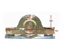 Zinc Plated Sliding Gate Wheel - 90mm V Groove Internal - Double Bearing