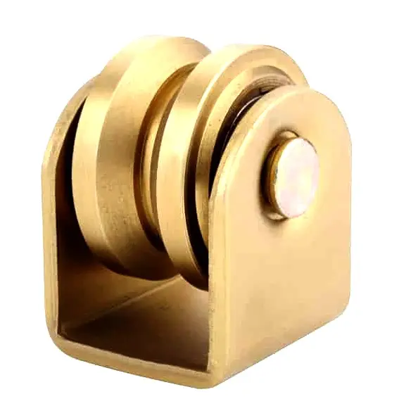 [WH465] Zinc Plated Sliding Gate Wheel - 45mm V Groove External - Double Bearing