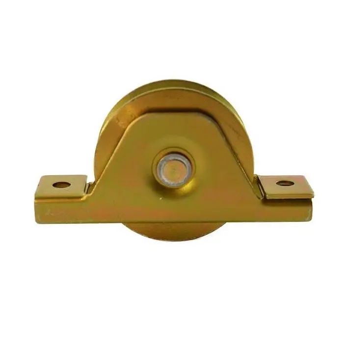 [WH390] Zinc Plated Sliding Gate Wheel - 90mm U Groove Internal - Double Bearing