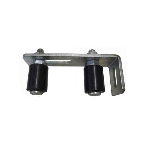 [WH226] Sliding Gate Guide Roller Set - 150x60mm Silver Bracket, 40x30mm Black Rollers