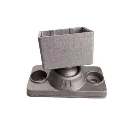 [BKRB480] Aluminium Fence Rail Bracket, 40x40mm / 50x50mm Tube, Double Lug, 2 Hole - Adjustable