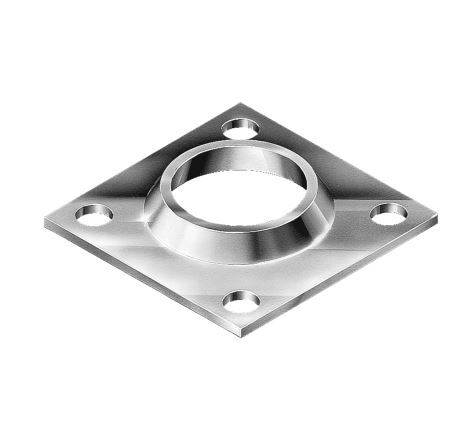 Square Steel Post Base Sleeve insert for Round Post size 50NB (60mm OD)