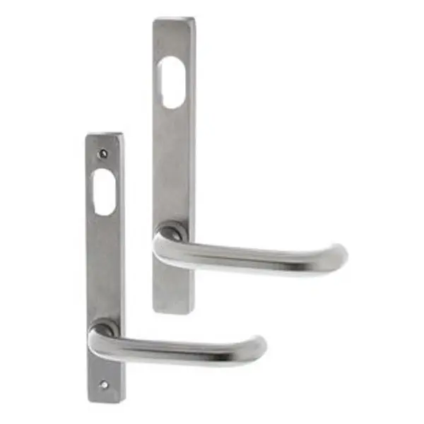 [FK296] Lever Handle For Narrow Mortice Lock - Oval Cylinder, Internal Plate - 304 Stainless Steel Satin Chrome Silver