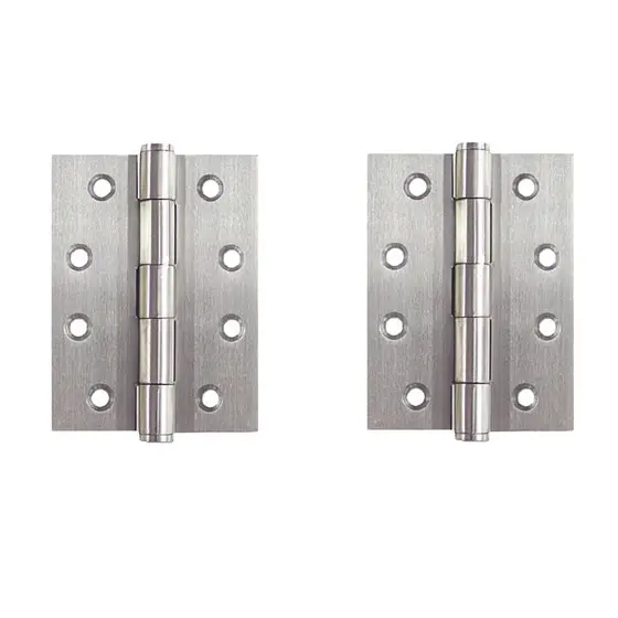 [HN134] Stainless Steel Butt Hinges - 100x100x2.5mm, Chrome Finish - Pair