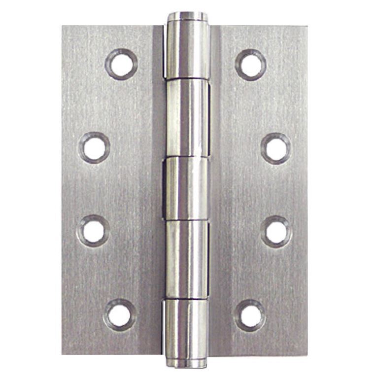 Stainless Steel Butt Hinges - 100x100x2.5mm, Chrome Finish - Pair