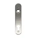 Locinox Insert Mortice Lock Cover - Euro, Stainless Steel in Satin Chrome Silver - Pair