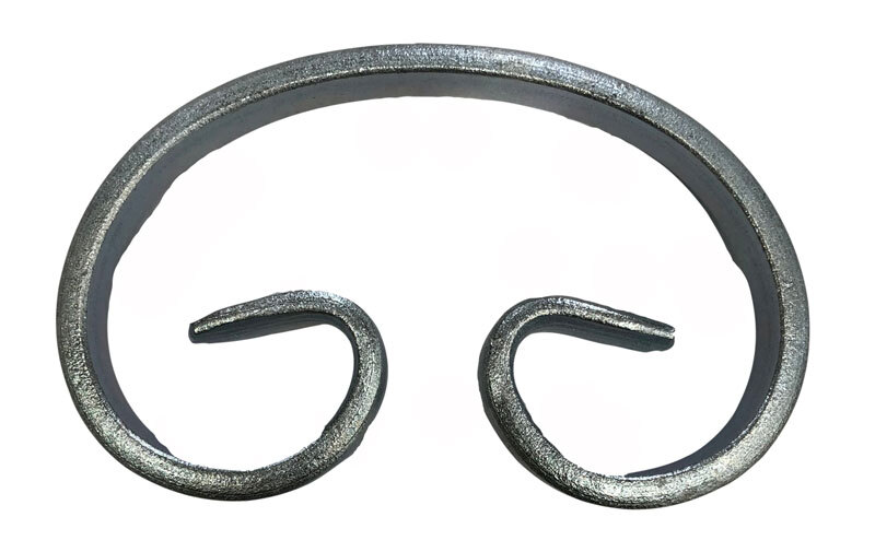 [MT116] Steel C - Scroll 125x80x13x6mm Zinc Plated