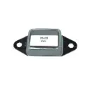 Steel Fence Rail Bracket, 38x25mm Tall Tube, Double Lug, 2 Hole