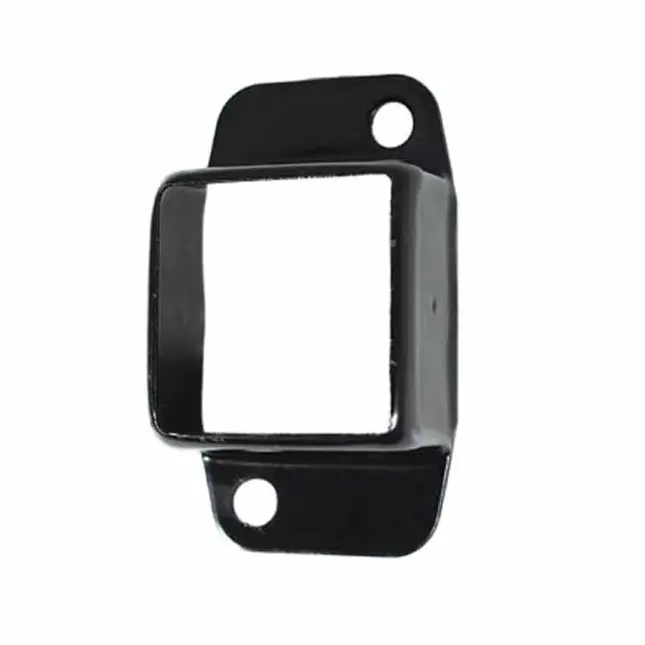 [BKRB489] Steel Fence Rail Bracket, 50x50mm Tube, Double Lug, 2 Hole - Black