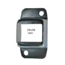 Steel Fence Rail Bracket, 38x25mm Tube, Double Lug, 2 Hole