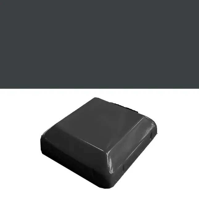 [CPSQ680CG] Steel Galvabond Post End Cap to fit tube Size 100x100mm - Charcoal Grey