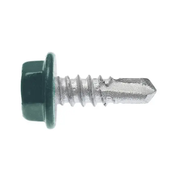 [FAFT026] Steel Mates Hex Tek Screw 12g  x 20mm Cottage Green
