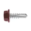 Steel Mates Hex Tek Screw 12g  x 20mm Manor Red