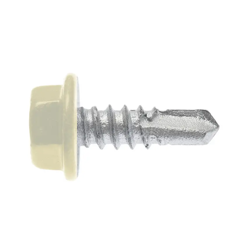 [FAFT041] Steel Mates Hex Tek Screw 14g  x 22mm - Classic Cream