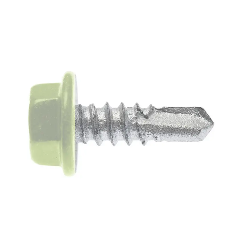 [FAFT048] Steel Mates Hex Tek Screw 14g  x 22mm - Pale Eucalypt