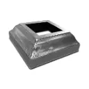 Square Steel Base Plate Cover: 75x75mm Post, 150x150mm Base