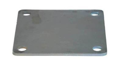 Steel Rectangular Base Plate 150x105x5mm 4 holes -Zinc plated