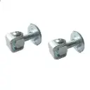 Zinc Plated Adjustable Swing Gate Hinge - 20mm Pin, 60mm Neck - Pair