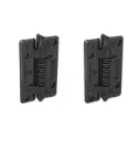 D&D KwikFit Non-Spring Swing Gate Hinges - 20kg, Black, Two Legs - Pair