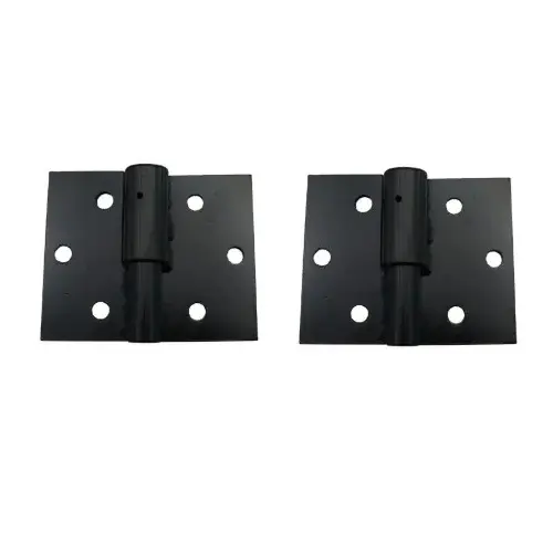 [HGSS232] Zinc Plated Screw to Screw Prison Hinges - 16mm Pin, RH, Pair - BLACK