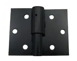 Zinc Plated Screw to Screw Prison Hinges - 16mm Pin, RH, Pair - BLACK