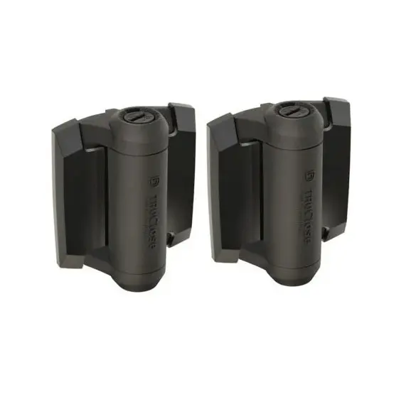 [HN744] D&D TruClose Adjustable Self Closing Hinges - 30kg, Black, For Metal, Two Legs - Pair