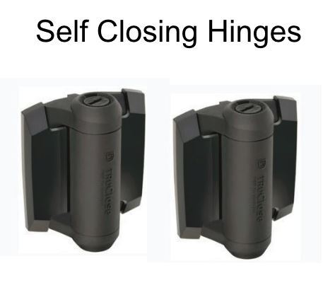 D&D TruClose Adjustable Self Closing Hinges - 30kg, Black, For Metal, No Legs - Pair